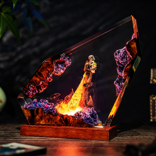 Ember Ascent – Handmade Resin Lamp