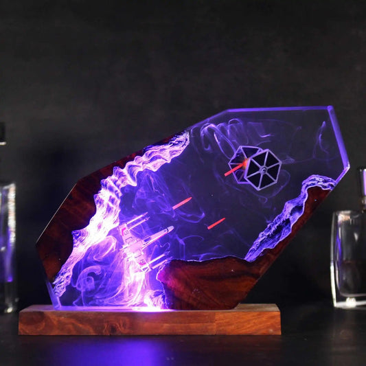 Stellar Pursuit – Handmade Resin Lamp