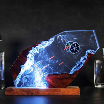 Stellar Pursuit – Handmade Resin Lamp