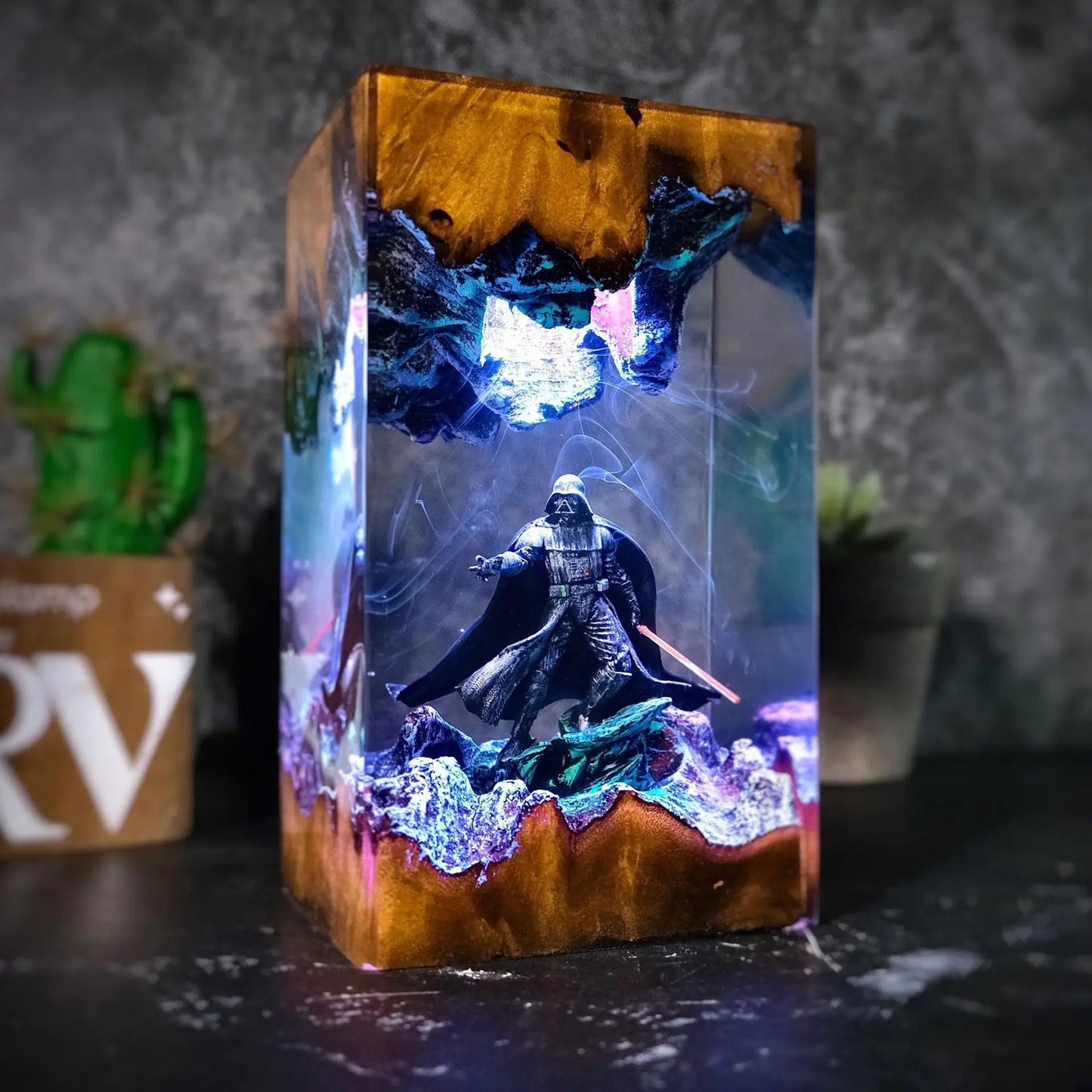 The Dark Sentinel – Handmade Resin Lamp