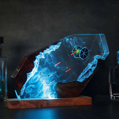 Stellar Pursuit – Handmade Resin Lamp