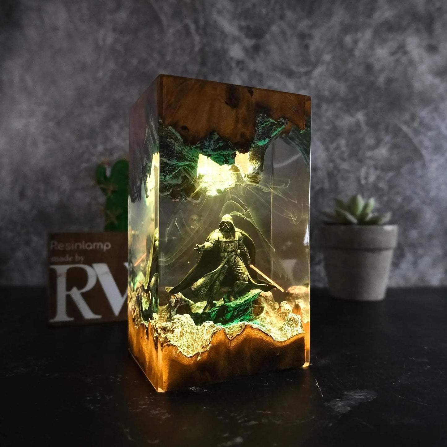 The Dark Sentinel – Handmade Resin Lamp