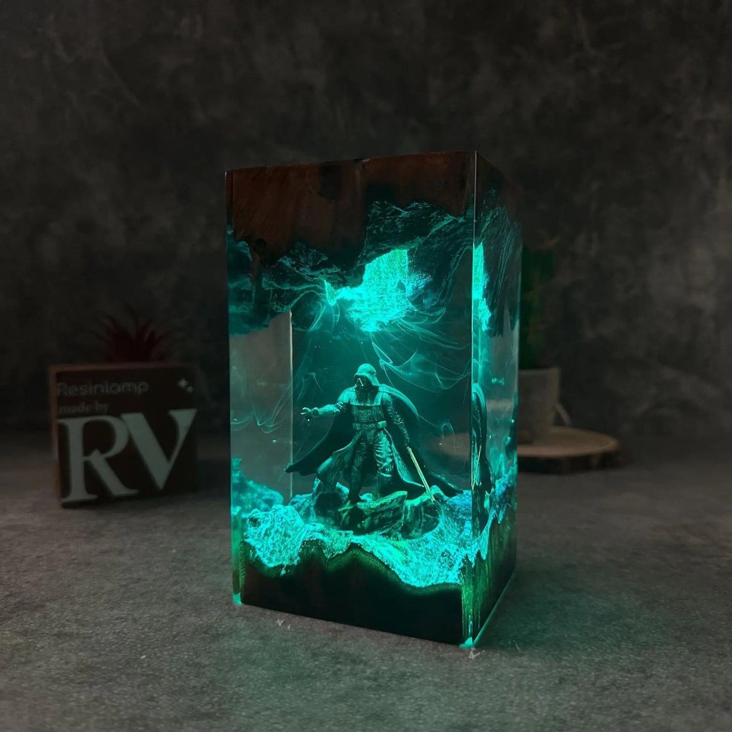 The Dark Sentinel – Handmade Resin Lamp