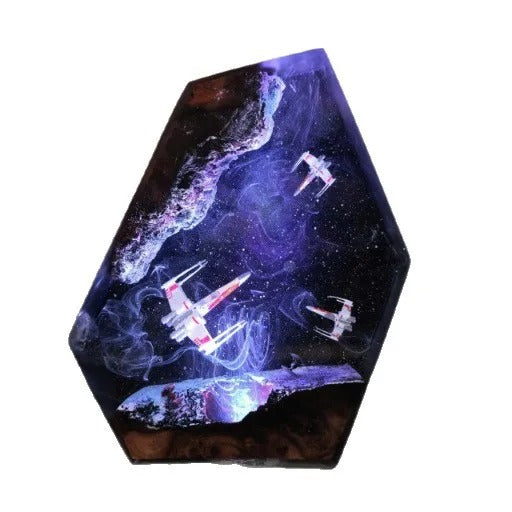 Crimson Flight – Handmade Resin Lamp