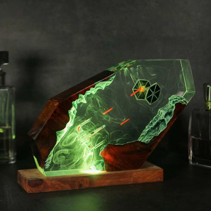 Stellar Pursuit – Handmade Resin Lamp