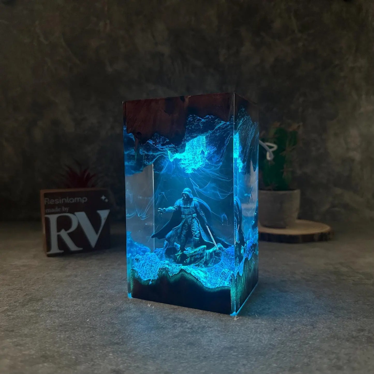 The Dark Sentinel – Handmade Resin Lamp